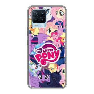 Силиконовый чехол на Realme 8 с принтом My little pony Дружба чудо