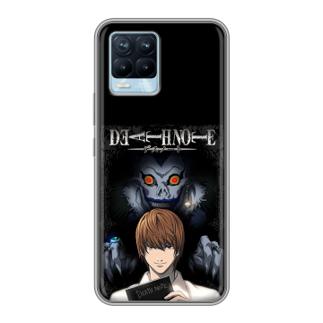 Силиконовый чехол на Realme 8 с принтом Death note Тетрадь смерти