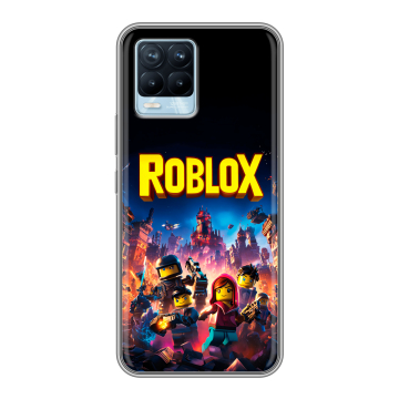 Силиконовый чехол на Realme 8 с принтом Roblox Роблокс Силиконовый чехол на Realme 8 с принтом Roblox Роблокс