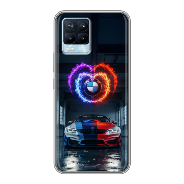 Силиконовый чехол на Realme 8 с принтом BMW БМВ Силиконовый чехол на Realme 8 с принтом BMW БМВ