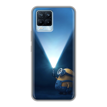 Силиконовый чехол на Realme 8 с принтом Миньоны Силиконовый чехол на Realme 8 с принтом Миньоны