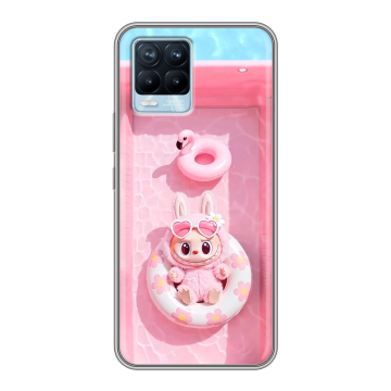 Силиконовый чехол на Realme 8 с принтом Labubu Лабубу Силиконовый чехол на Realme 8 с принтом Labubu Лабубу