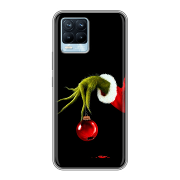 Силиконовый чехол на Realme 8 с принтом Новый год Гринч