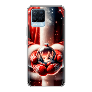 Силиконовый чехол на Realme 8 с принтом Новый год