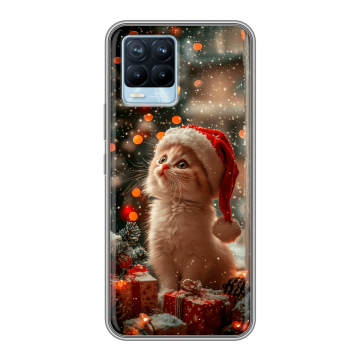 Силиконовый чехол на Realme 8 с принтом Новый год
