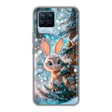 Силиконовый чехол на Realme 8 с принтом Новый год