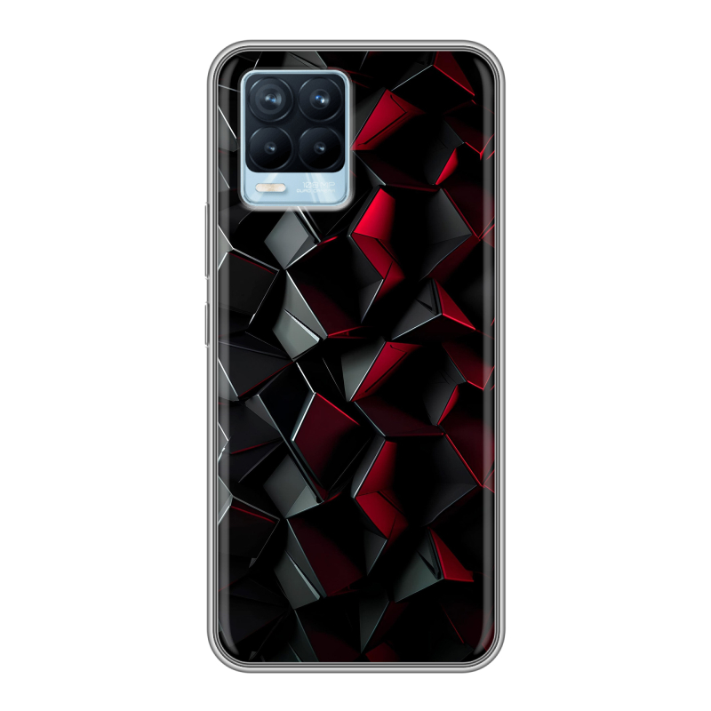 Силиконовый противоударный чехол на Realme 8 с принтом Абстракция Силиконовый противоударный чехол на Realme 8 с принтом Абстракция