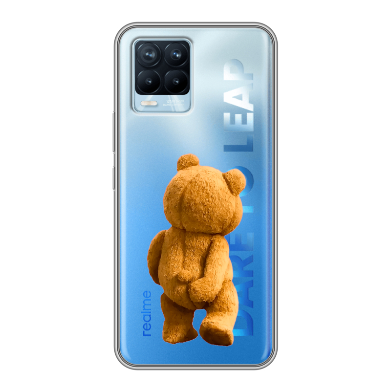Силиконовый чехол на Realme 8 с принтом Медведь Силиконовый чехол на Realme 8 с принтом Медведь