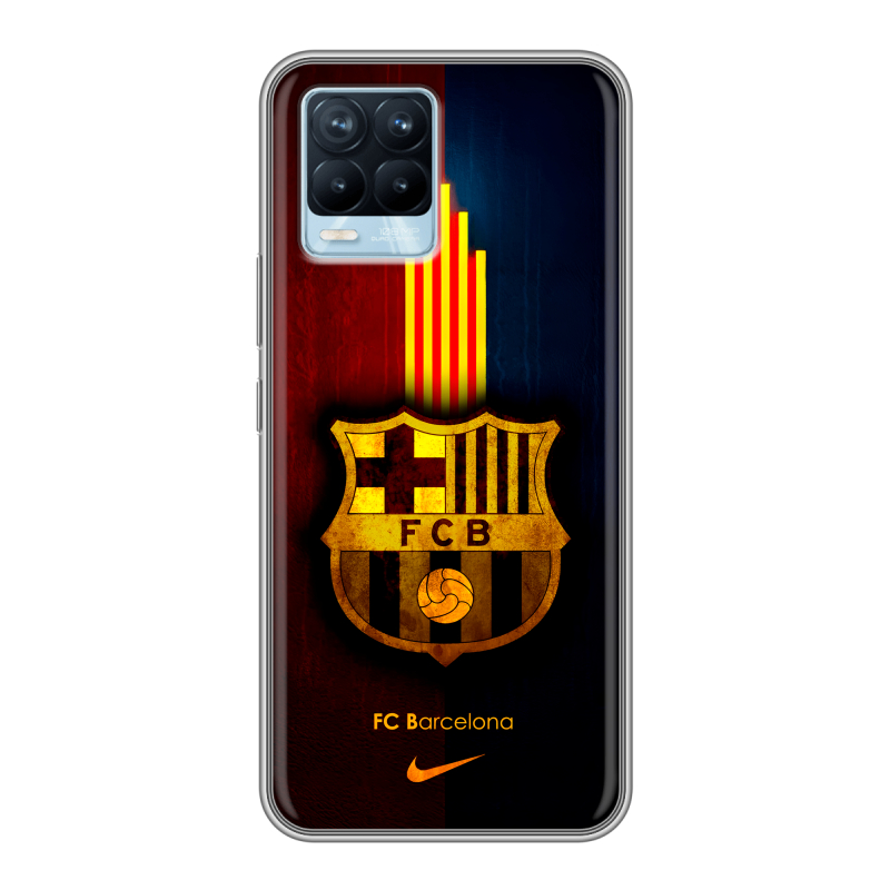 Силиконовый противоударный чехол на Realme 8 с принтом Барселона Barcelona Силиконовый противоударный чехол на Realme 8 с принтом Барселона Barcelona