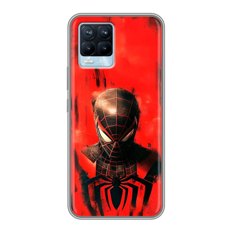 Силиконовый чехол на Realme 8 с принтом человек паук spiderman Силиконовый чехол на Realme 8 с принтом человек паук spiderman