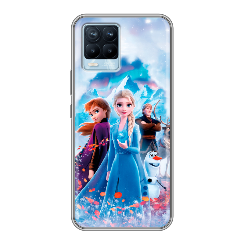 Силиконовый чехол на Realme 8 с принтом Холодное сердце Frozen Силиконовый чехол на Realme 8 с принтом Холодное сердце Frozen