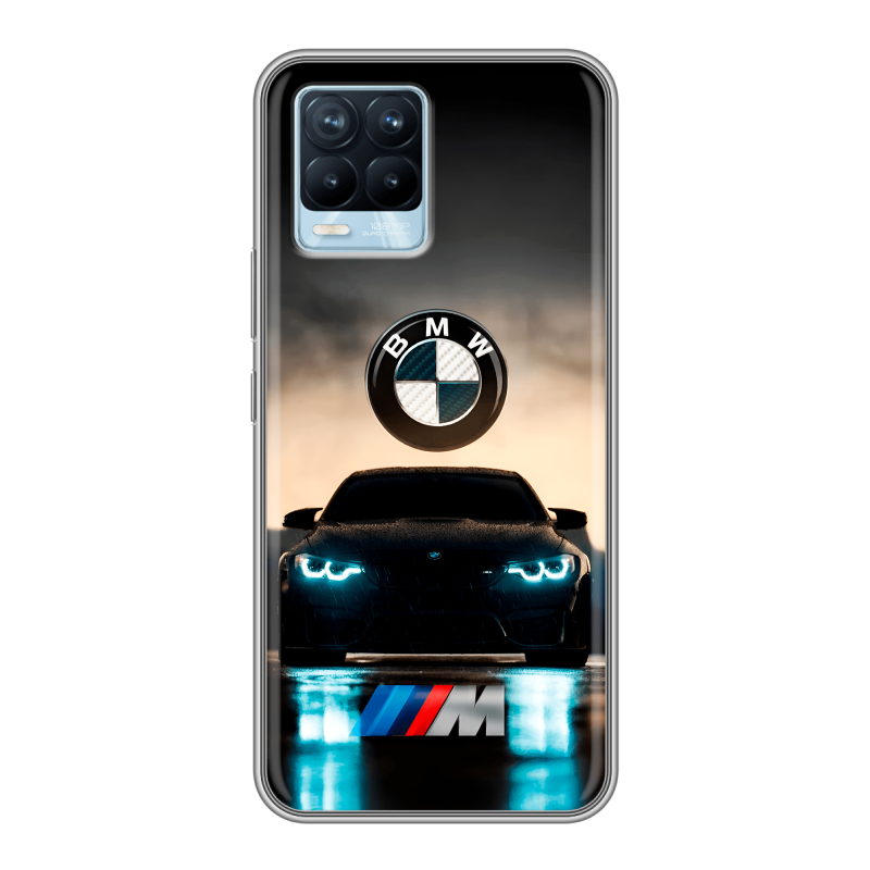 Силиконовый чехол на Realme 8 с принтом БМВ BMW Силиконовый чехол на Realme 8 с принтом БМВ BMW