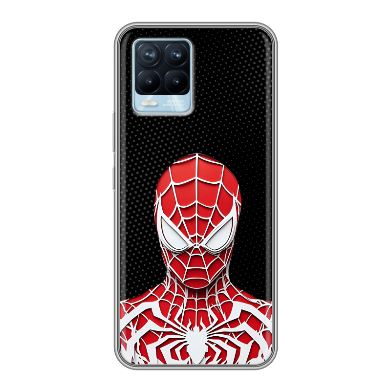 Силиконовый чехол на Realme 8 с принтом человек паук spiderman Силиконовый чехол на Realme 8 с принтом человек паук spiderman