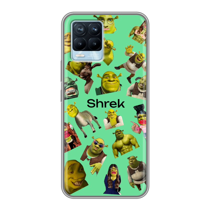 Силиконовый чехол на Realme 8 с принтом Шрек Shrek Силиконовый чехол на Realme 8 с принтом Шрек Shrek