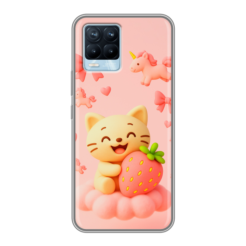 Пластиковый чехол на Realme 8 с принтом для девочек Пластиковый чехол на Realme 8 с принтом для девочек