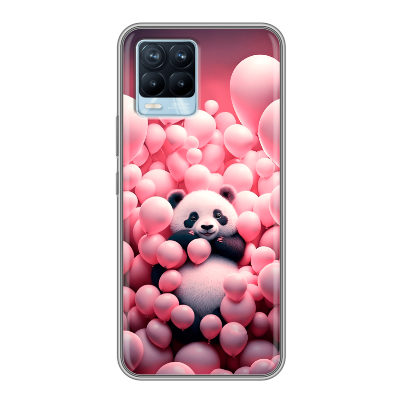Силиконовый чехол на Realme 8 с принтом Панда Силиконовый чехол на Realme 8 с принтом Панда