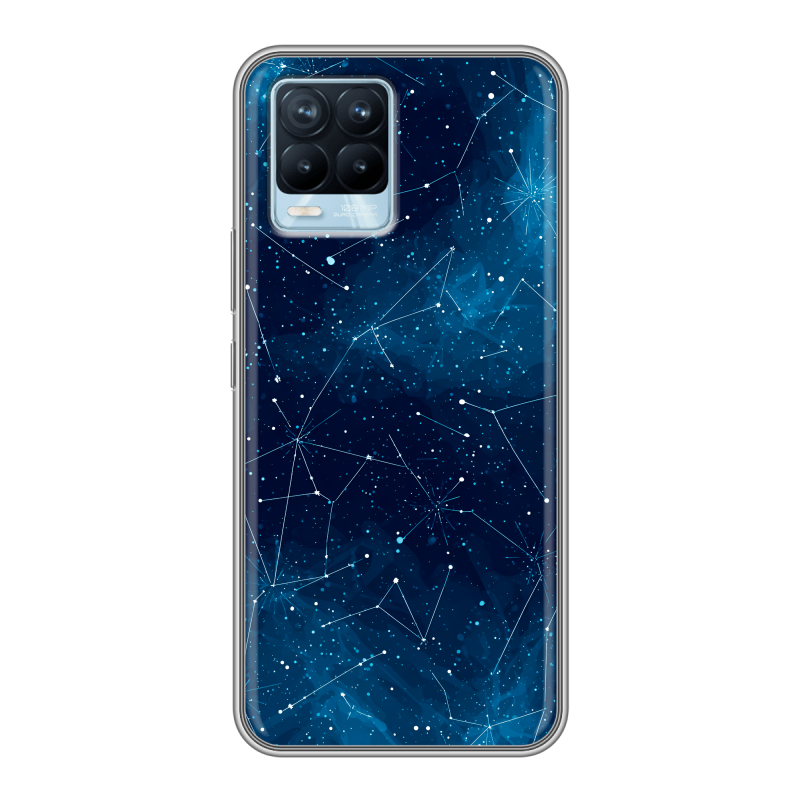 Силиконовый противоударный чехол на Realme 8 с принтом Космос звезды Силиконовый противоударный чехол на Realme 8 с принтом Космос звезды