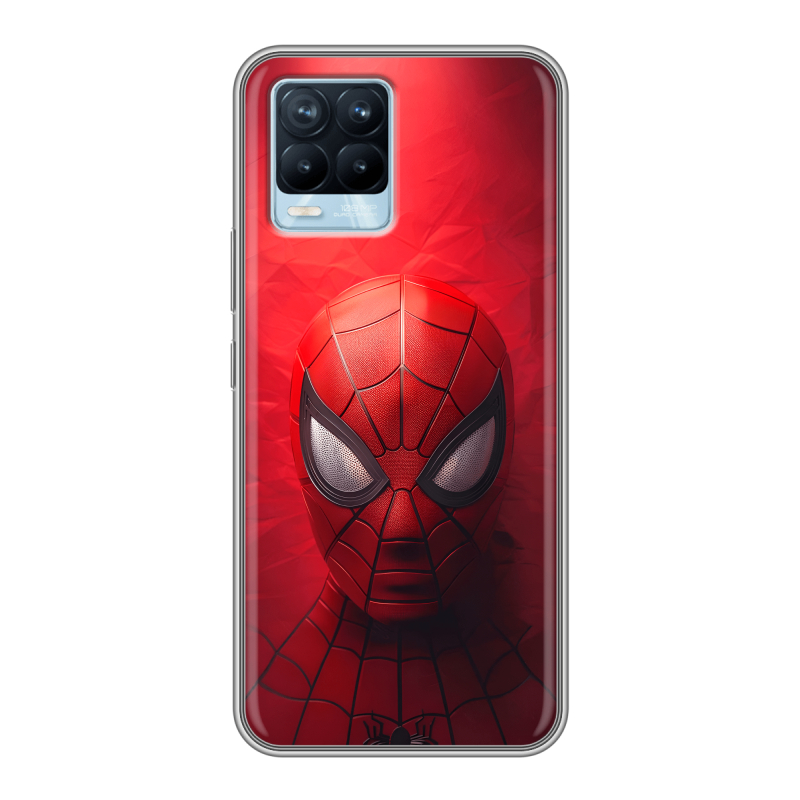 Силиконовый чехол на Realme 8 с принтом Spiderman Человек паук Силиконовый чехол на Realme 8 с принтом Spiderman Человек паук