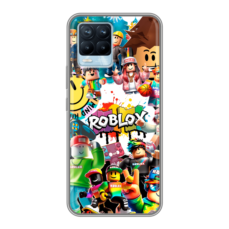 Силиконовый чехол на Realme 8 с принтом Roblox Роблокс Силиконовый чехол на Realme 8 с принтом Roblox Роблокс