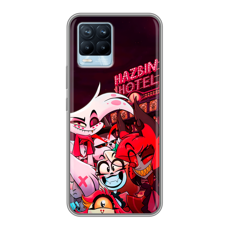 Силиконовый чехол на Realme 8 с принтом Hazbin Hotel Отель Хазбин Силиконовый чехол на Realme 8 с принтом Hazbin Hotel Отель Хазбин