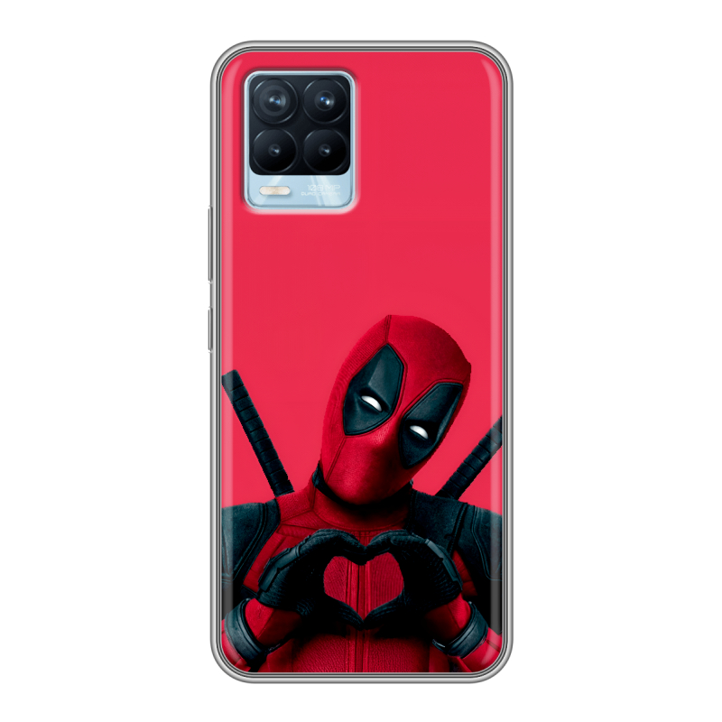 Силиконовый чехол на Realme 8 с принтом Дедпул Deadpool Силиконовый чехол на Realme 8 с принтом Дедпул Deadpool