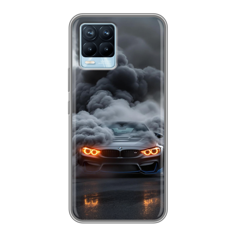 Силиконовый чехол на Realme 8 с принтом BMW БМВ Силиконовый чехол на Realme 8 с принтом BMW БМВ