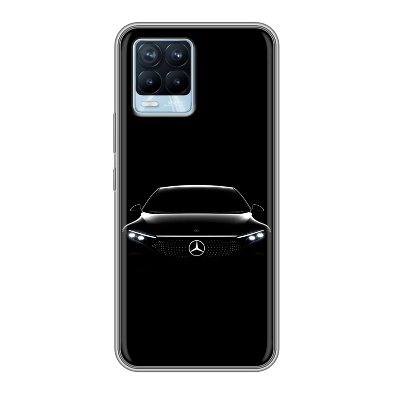Силиконовый чехол на Realme 8 с принтом Mercedes Мерседес Силиконовый чехол на Realme 8 с принтом Mercedes Мерседес