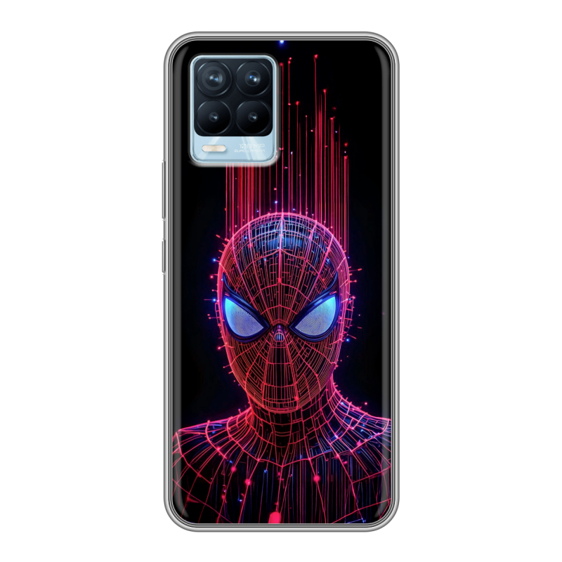 Пластиковый чехол на Realme 8 с принтом Spiderman Человек паук Пластиковый чехол на Realme 8 с принтом Spiderman Человек паук