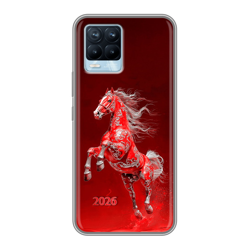 Пластиковый чехол на Realme 8 с принтом Новый год Пластиковый чехол на Realme 8 с принтом Новый год