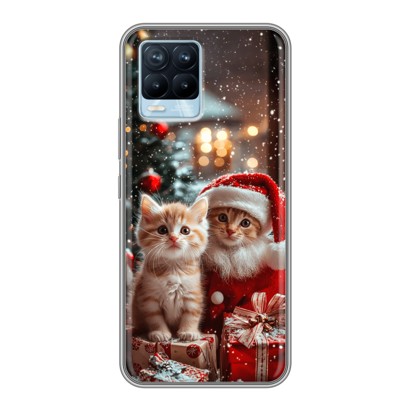 Силиконовый чехол на Realme 8 с принтом Новый год Силиконовый чехол на Realme 8 с принтом Новый год