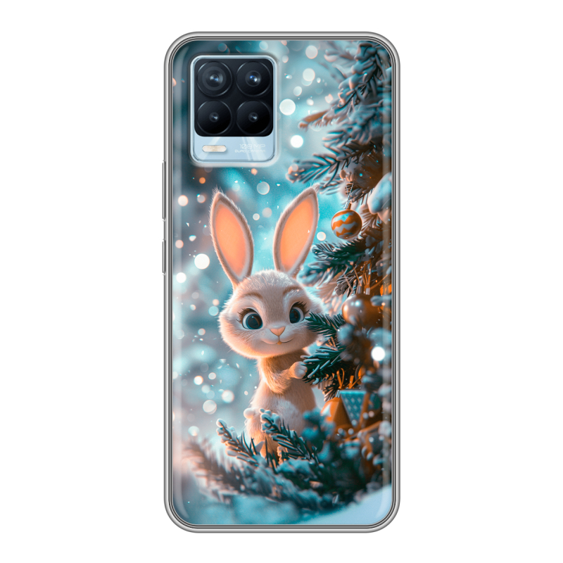 Силиконовый чехол на Realme 8 с принтом Новый год Силиконовый чехол на Realme 8 с принтом Новый год
