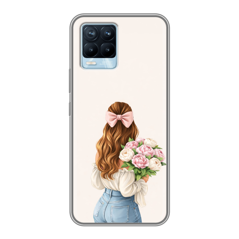 Пластиковый чехол на Realme 8 с принтом женский Пластиковый чехол на Realme 8 с принтом женский