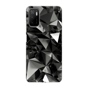 Силиконовый чехол на Xiaomi Poco M3 Pro с принтом Черные кристаллы Силиконовый чехол на Xiaomi Poco M3 Pro с принтом Черные кристаллы