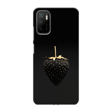 Силиконовый чехол на Xiaomi Poco M3 Pro с принтом Черная клубника Силиконовый чехол на Xiaomi Poco M3 Pro с принтом Черная клубника