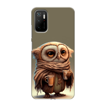 Силиконовый чехол на Xiaomi Poco M3 Pro с принтом Сова Силиконовый чехол на Xiaomi Poco M3 Pro с принтом Сова