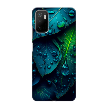 Силиконовый чехол на Xiaomi Poco M3 Pro с принтом Листья Силиконовый чехол на Xiaomi Poco M3 Pro с принтом Листья