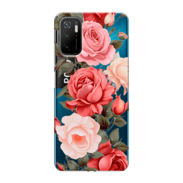 Силиконовый чехол на Xiaomi Poco M3 Pro с принтом Розы Силиконовый чехол на Xiaomi Poco M3 Pro с принтом Розы