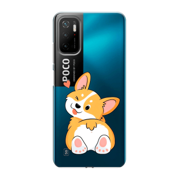 Силиконовый чехол на Xiaomi Poco M3 Pro с принтом Корги Силиконовый чехол на Xiaomi Poco M3 Pro с принтом Корги
