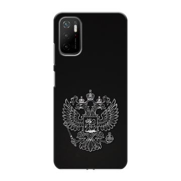 Силиконовый чехол на Xiaomi Poco M3 Pro с принтом Герб России Силиконовый чехол на Xiaomi Poco M3 Pro с принтом Герб России