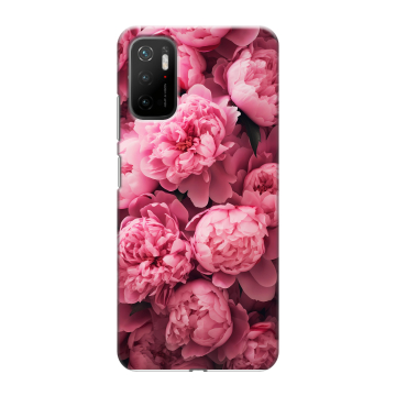 Силиконовый чехол на Xiaomi Poco M3 Pro с принтом цветы пионы Силиконовый чехол на Xiaomi Poco M3 Pro с принтом цветы пионы