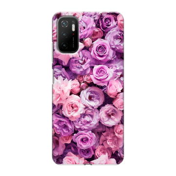Силиконовый чехол на Xiaomi Poco M3 Pro с принтом лавандовые розы Силиконовый чехол на Xiaomi Poco M3 Pro с принтом лавандовые розы