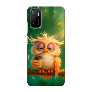 Силиконовый чехол на Xiaomi Poco M3 Pro с принтом сова Силиконовый чехол на Xiaomi Poco M3 Pro с принтом сова