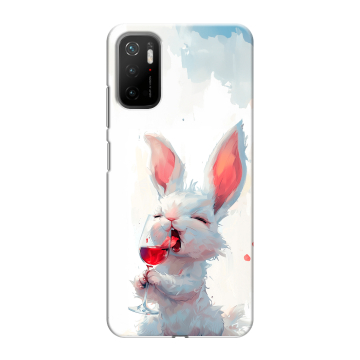 Силиконовый чехол на Xiaomi Poco M3 Pro с принтом кролик зайчик Силиконовый чехол на Xiaomi Poco M3 Pro с принтом кролик зайчик