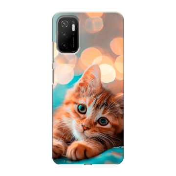 Силиконовый чехол на Xiaomi Poco M3 Pro с принтом котик Силиконовый чехол на Xiaomi Poco M3 Pro с принтом котик