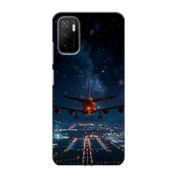 Силиконовый чехол на Xiaomi Poco M3 Pro с принтом самолет Силиконовый чехол на Xiaomi Poco M3 Pro с принтом самолет