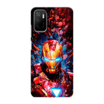 Силиконовый чехол на Xiaomi Poco M3 Pro с принтом Железный человек Ironman