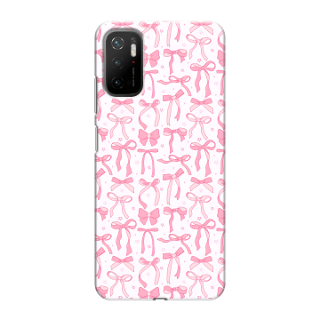 Силиконовый чехол на Xiaomi Poco M3 Pro с принтом Розовые бантики Силиконовый чехол на Xiaomi Poco M3 Pro с принтом Розовые бантики