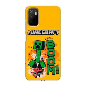 Силиконовый чехол на Xiaomi Poco M3 Pro с принтом Майнкрафт Minecraft