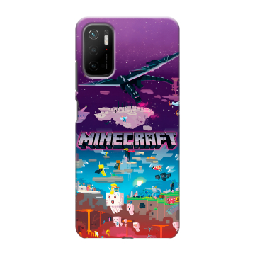 Силиконовый чехол на Xiaomi Poco M3 Pro с принтом Майнкрафт Minecraft