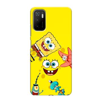 Силиконовый чехол на Xiaomi Poco M3 Pro с принтом Спанч боб Спанчбоб Силиконовый чехол на Xiaomi Poco M3 Pro с принтом Спанч боб Спанчбоб